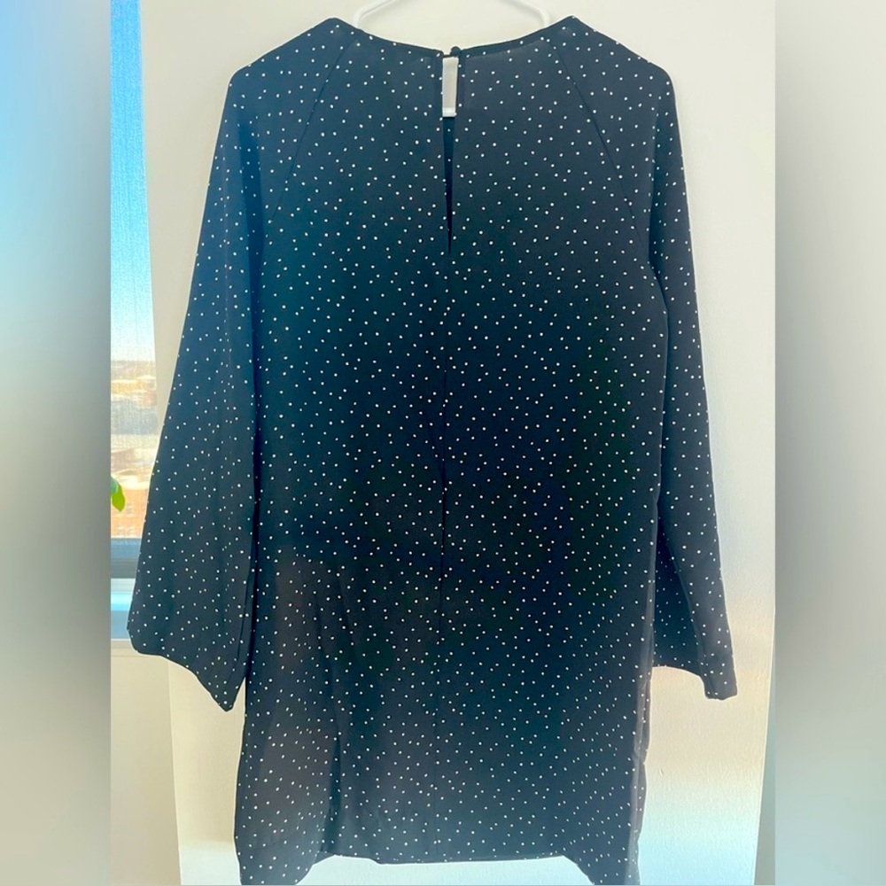 Aritzia Babaton Wide-sleeved black Dress polka dot tunic - Picture 3 of 7